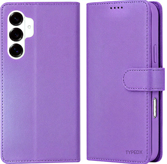 TYPEDX Samsung Galaxy S26 Leather Wallet Case – 2-in-1 Magnetic Detachable Folio