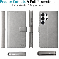 TYPEDX Samsung Galaxy S26 Ultra Leather Wallet Case – 2-in-1 Magnetic Detachable Folio