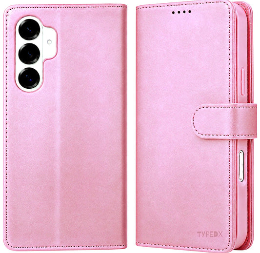 TYPEDX Samsung Galaxy S26 Leather Wallet Case – 2-in-1 Magnetic Detachable Folio