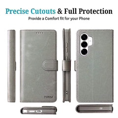 TYPEDX Samsung Galaxy S26 Plus Leather Wallet Case – 2-in-1 Magnetic Detachable Folio