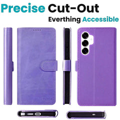 TYPEDX Samsung Galaxy S26 Leather Wallet Case – 2-in-1 Magnetic Detachable Folio
