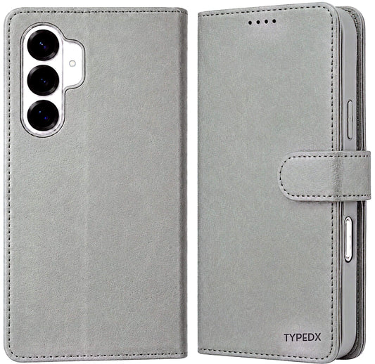 TYPEDX Samsung Galaxy S26 Plus Leather Wallet Case – 2-in-1 Magnetic Detachable Folio